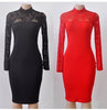 Image of Lace turtleneck dress