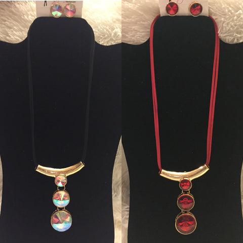 Gem necklace set