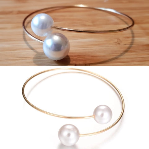 Pearl Drop Cuff Bracelet