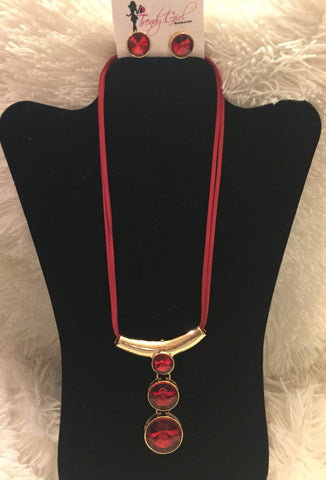 Gem necklace set