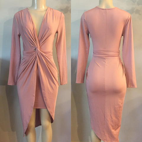 Mauve Draped Dress