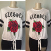 Image of "Blessed" Rose top
