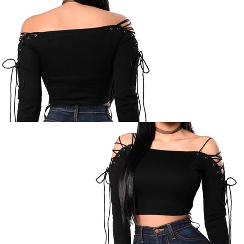 Tied sleeves crop top