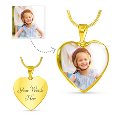 Custom Photo Heart Necklace