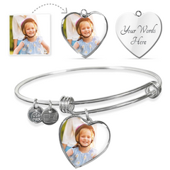 Custom Photo Heart Bracelet