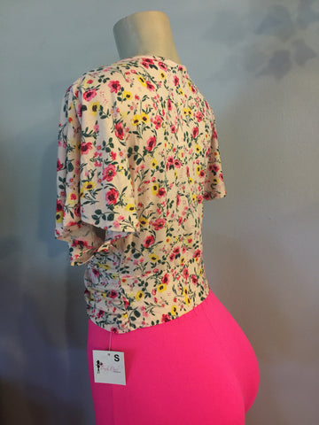 Floral Twist Front Top