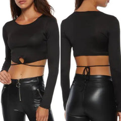 Long sleeve crop top