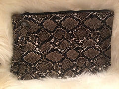 Large Snakeskin Clutch