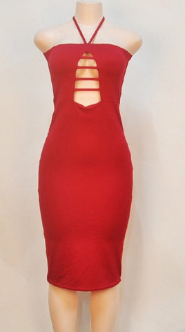 Peekaboo Halter Dress