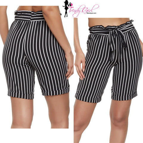 Stripe Bermuda shorts