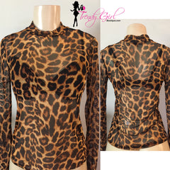 Sheer leopard top (SALE)