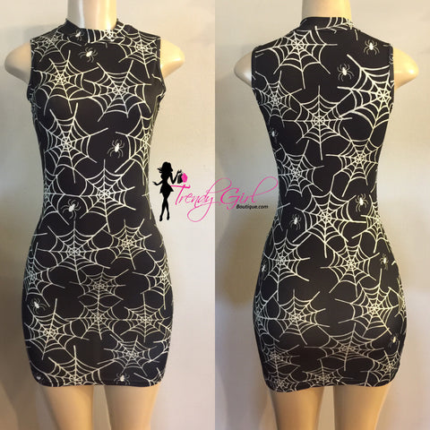 Spider web mini dress
