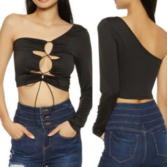 Cold shoulder crop top