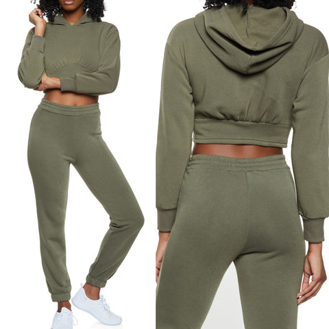 Crop Top Jogger Set