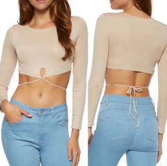 Long sleeve crop top