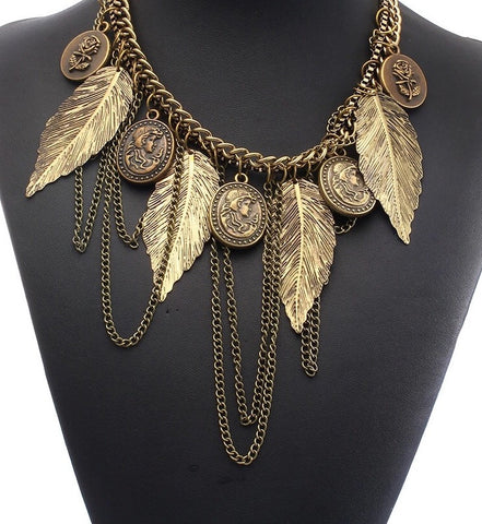 Vintage Leaf Necklace